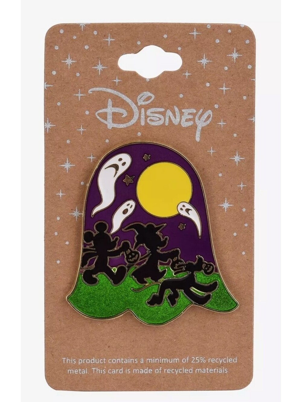 Disney Mickey Mouse & Friends Ghost Silhouette Enamel Pin